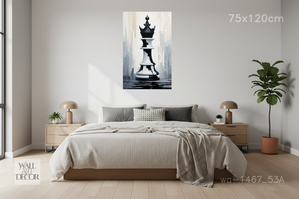 Checkmate: The Grand Queen – Modern Frameless Wall Art