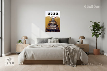 The Ascent: Stairway to Success – Modern Frameless Wall Art