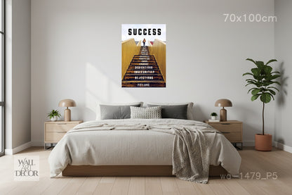 The Ascent: Stairway to Success – Modern Frameless Wall Art