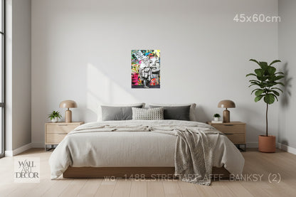 Timeless Wisdom: Gandhi Urban Pop Art – Modern Frameless Wall Art
