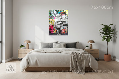 Timeless Wisdom: Gandhi Urban Pop Art – Modern Frameless Wall Art