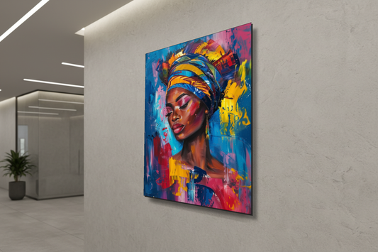 Vibrant Heritage: The Color of Grace – Modern Frameless Wall Art