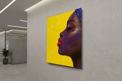 Amethyst Serenity: The Radiant Soul – Modern Frameless Wall Art