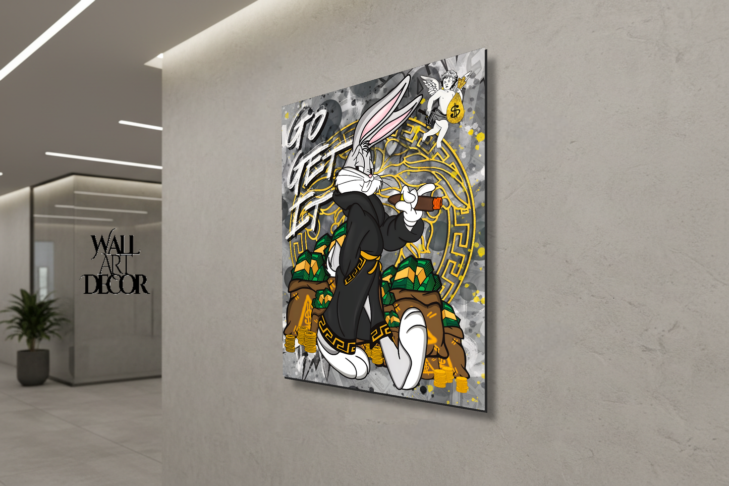 Go Get It: Bugs Bunny Street Hustle – Modern Frameless Wall Art