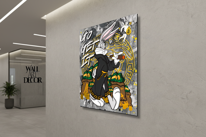 Go Get It: Bugs Bunny Street Hustle – Modern Frameless Wall Art