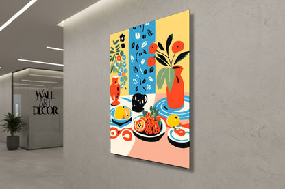 Citrus & Solace: Mediterranean Still Life – Modern Frameless Wall Art