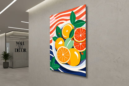 Citrus Harmony: The Summer Harvest – Modern Frameless Wall Art