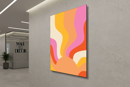 Solar Swell: The Retro Groove – Modern Frameless Wall Art